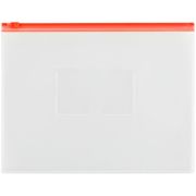 Папка-конверт на молнии OfficeSpace А5, прозрачная, 150мкм, молния красная