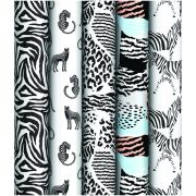 Упаковочная бумага белый крафт 70*100см, ArtSpace «Анималистичный принт», 70г/м2, ассорти 5 дизайнов