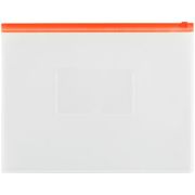 Папка-конверт на молнии OfficeSpace А4, прозрачная, 150мкм, молния красная