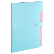 Папка 5 отделений Berlingo «Haze», А4, 600мкм, на кнопке, голубая, софт-тач