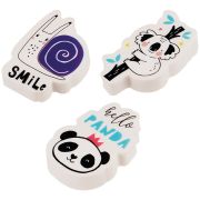 Набор ластиков MESHU «Cute friends» 3шт., фигурный, термопластичная резина, 40*30*13мм