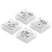 Ластик Berlingo «Aliens», прямоугольный, 28*28*12мм, флуоресцентный