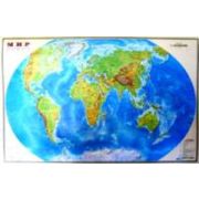 _КартаИнтерактивная Мира физич. 1:55 000 000 (настольн.,двухсторонняя) (58*38) (Ди Эм Би) [723]