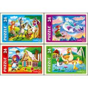 *Puz-mini  24д. РыжийКот 1580 Популярные сказки (в ассорт.)