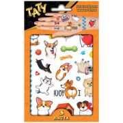 *Татуировки-переводилки(NDPlay) 3листа Корги и др.собачки [19*12см] (299988)