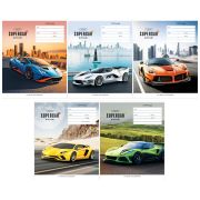 Тетрадь 12л., косая линия ArtSpace «Авто. Supercar», эконом