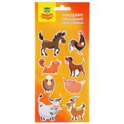 Наклейки объемные Мульти-Пульти «Звери на ферме», 10*22см, 8 наклеек, инд. уп., европодвес