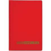 Визитница настольная OfficeSpace на 96 визиток, 3 ряда, ПВХ, красный