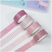 Набор клейких декоративных лент MESHU «Pink waves», 4шт