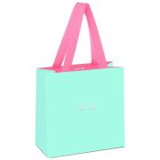 Пакет подарочный 20*20*10см MESHU «Bright turquoise», отд. фольгой, выборочный лак, матовая ламинаци