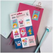 Наклейки бумажные MESHU «Cat lover», 12*21см, 9 наклеек, европодвес