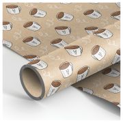 Упаковочная бумага крафт 70*100см, MESHU «Morning coffee», 70г/м2