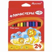 Фломастеры Гамма «Мультики», 24цв., смываемые, картон. упаковка, европодвес