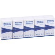 Платки бумажные носовые OfficeClean «Premium», 3-слойные, 18*20см, белые, 10 пачек по 10шт.
