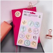 Наклейки бумажные MESHU «Grace twigs», 12*21см, фольга, 12 наклеек, европодвес