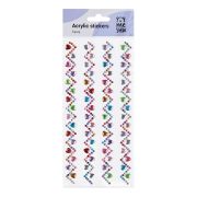 Наклейки акриловые MESHU «Bright flowers», 25*10см, стразы, 150 наклеек, инд. уп., европодвес