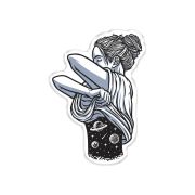 Значок акриловый MESHU «Cosmogirl», прямая УФ-печать, 2,5*3,5см