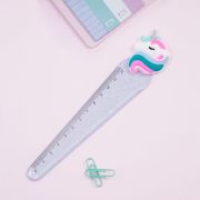 Линейка с топпером 12см MESHU «Unicorn», пластиковая, европодвес