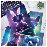 Тетрадь 48л., клетка MESHU «Miumiu», матовая ламинация, тиснение фольгой