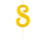 Свеча для торта с держателем MESHU «Цифра 8», 5,2см, золотая