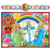 ~Гирлянда(СфО) На любой праздник д/девочки с плакатом А3 [блестки в лаке;4+0;уф-лак;1.6м] (ГР- 9603)