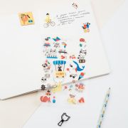 Наклейки ПВХ MESHU «Summer party», 10*21см, 34 наклейки, инд. уп., европодвес