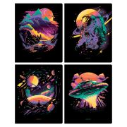 Тетрадь 48л., А5, клетка BG «Просторы Вселенной», неоновый пантон, 6 цветов