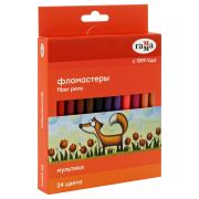 Фломастеры Гамма «Мультики», 24цв., смываемые, картон. упак., европодвес