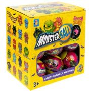 *Игрушка(1Тoy) Monster Ball [тянущаяся фигурка 5см.+крутой замес_шар] (в ассорт.) (Т23664)