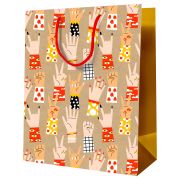 Пакет подарочный 18*23*10см MESHU «Супер», крафт