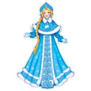 **НГ ~ПлакатВырубной[А2](СфО) Снегурочка (блестки в лаке) (ФБ-14795)