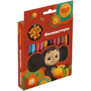 Фломастеры Мульти-Пульти «Чебурашка», 24цв., смываемые, картон, европодвес