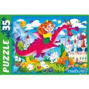 *Puz-maxi 35д. РыжийКот[уменьш.коробка] Принцесса и дракон (П35-0696)