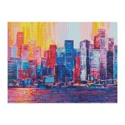 Алмазная мозаика ТРИ СОВЫ «Город», 50*70см, холст, картонная коробка с пластиковой ручкой