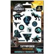 *Татуировки-переводилки(NDPlay) 3листа_Светящиеся Мир Юрского периода [19*12см] (300686)