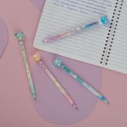 Ручка шариковая автоматическая MESHU «Cute Cats» синяя, 0,7мм, корпус ассорти, с топпером