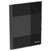 Папка на резинке Berlingo «No Secret» А4, 600мкм, полупрозрачная черная