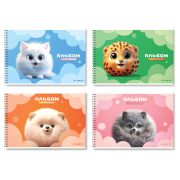 Альбом для рисования 24л., А4, на гребне BG «Пушистики», эконом