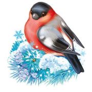 **НГ ~ПлакатВырубной[А4](СфО) Снегирь (ФМ1-15274)