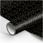 Упаковочная бумага глянц. 70*100см, MESHU «Ночь котов», 80г/м2