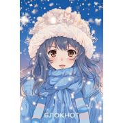 _Блокноты(Эксмо) Anime Новогодний блокнот (А5,48л.,цв.блок,голубой,на спирали) [978-5-04-191954-2]