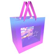 Пакет подарочный 23*18*10см MESHU «Sweet dreams», отд. фольгой, с окошком