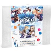 *Набор д/творч(Origami) КартинаПоНомерам[40*50] Геншин Летнее приключение [холст на подр.,крепление,