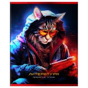 Тетрадь предметная 48л. BG «Мир будущего» - Литература, металлизированный картон