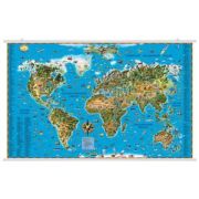 _КартаИнтерактивная Мира д/детей[нов.границы] (ламинир.) (100*68) (Ди Эм Би) [77]