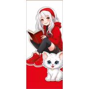 _ЗакладкаМагнитная(ИП)  Аниме [девочка с котом] (63.617.00)