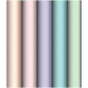 Упаковочная бумага глянц. 70*100см, MESHU «Пастельные тона», 80г/м2, ассорти 5 дизайнов