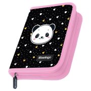 Пенал 1 отделение, 200*140*40 Berlingo «Cool panda», дополнительная откидная секция, полиэстер