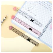 Линейка 15см MESHU «Paw», пластиковая, тонированная, с блестками, ассорти, европодвес