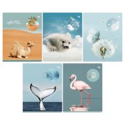 Тетрадь 96л., А5, клетка BG «Естественная среда», soft-touch ламинация